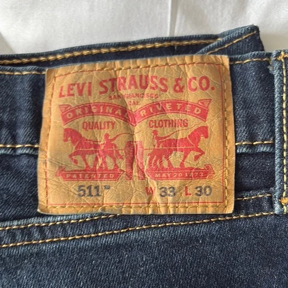 💙Levi's 511 Blue Straight Jeans Classic Style - Picture 2 of 4